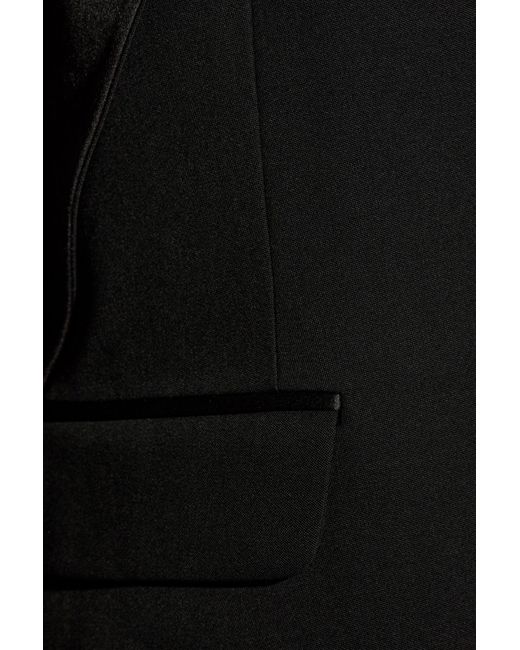 Alexander McQueen Black Blazer With Satin Inserts for men