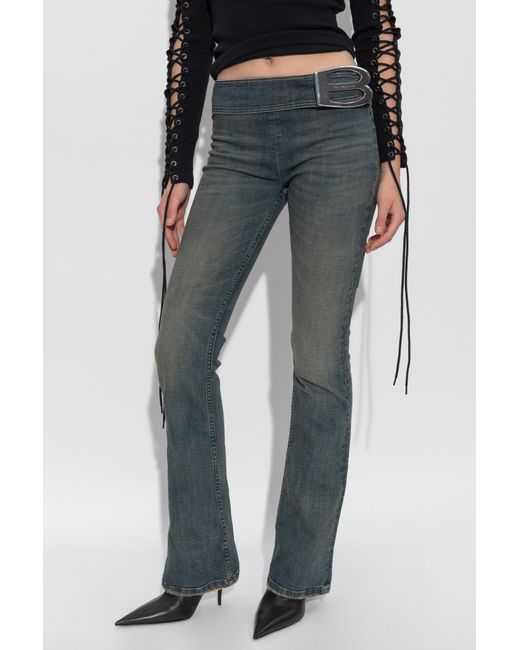 Balenciaga Gray Jeans With Flared Legs