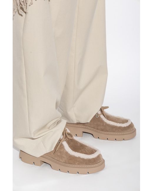 Inuikii Brown Mocabee Curly Shoes