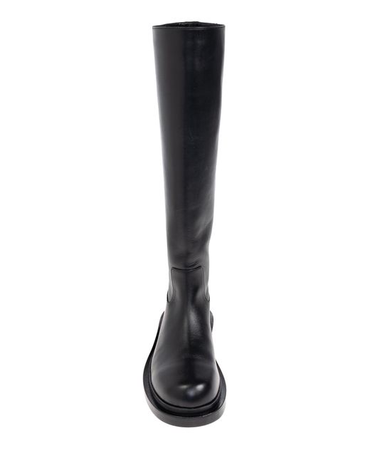 Jil Sander Black Leather Boots