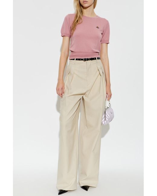 Vivienne Westwood Pink Wool Sweater 'Bea'
