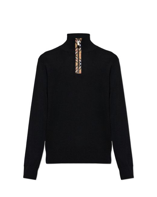Burberry Black Wool Sweater 'Cameron' for men