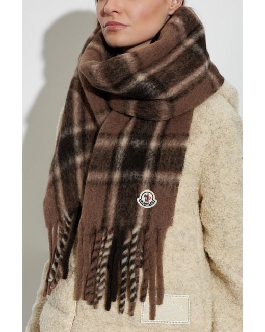 Moncler Brown Wool Scarf for men
