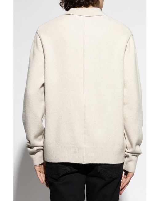 AllSaints Black Polo 'Statten' for men