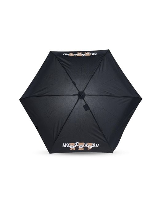 Moschino Blue Umbrella With Logo