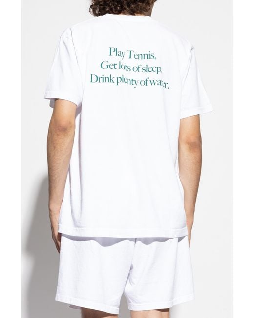 Sporty & Rich White T-Shirt From The "Tennis Club" Collection