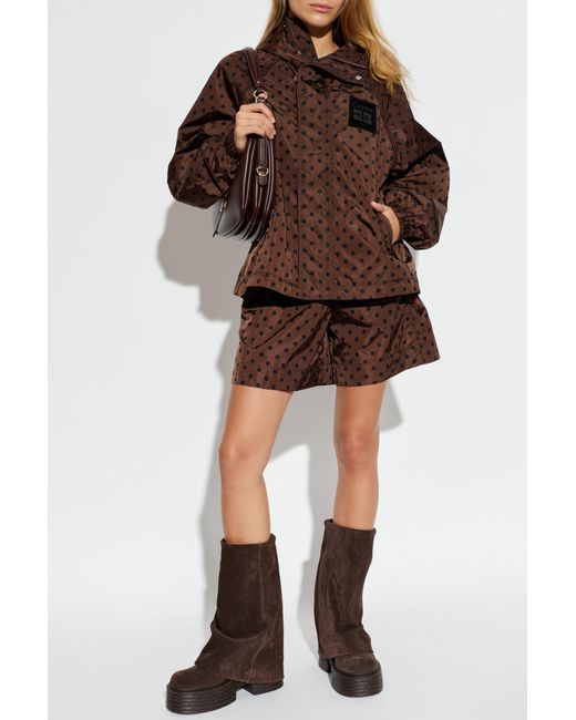 Ganni Brown Jacket With Hood