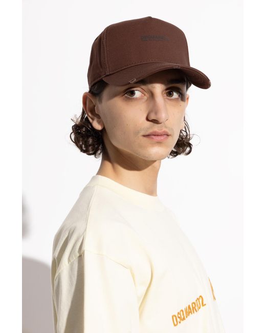 DSquared² Brown Baseball Cap for men