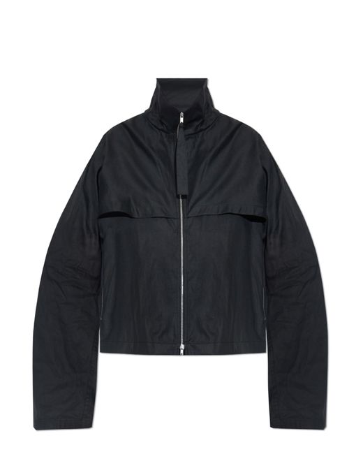 Jil Sander Blue Jacket With Stand-Up Collar