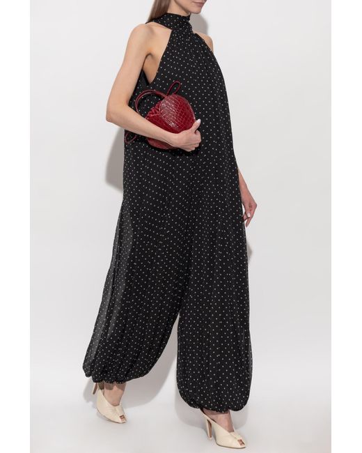 ROTATE BIRGER CHRISTENSEN Black Jumpsuit With Tie Detail