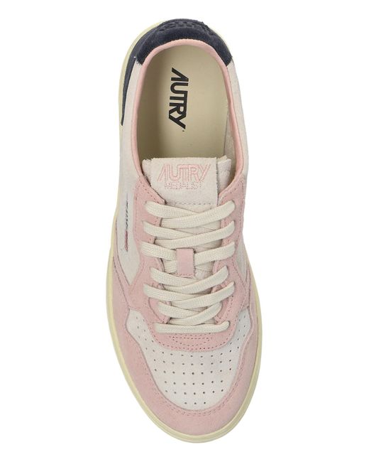 Autry Pink "Medalist Low" Sports Shoes