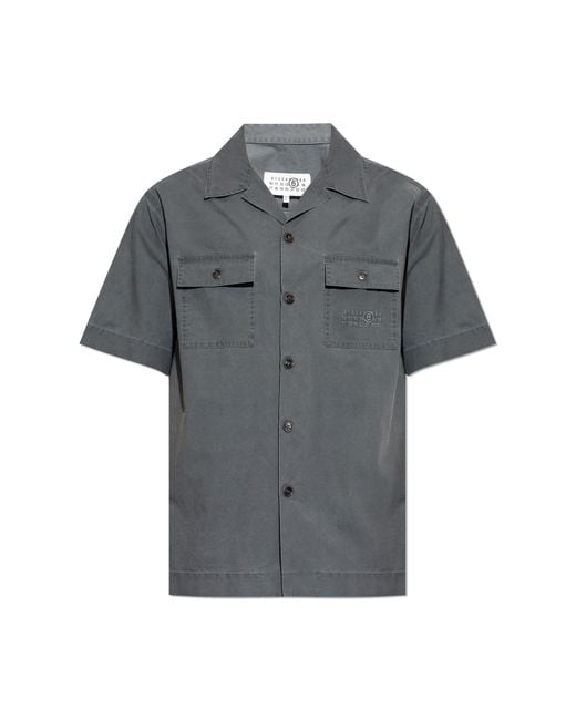MM6 by Maison Margiela Gray Shirt With Logo for men