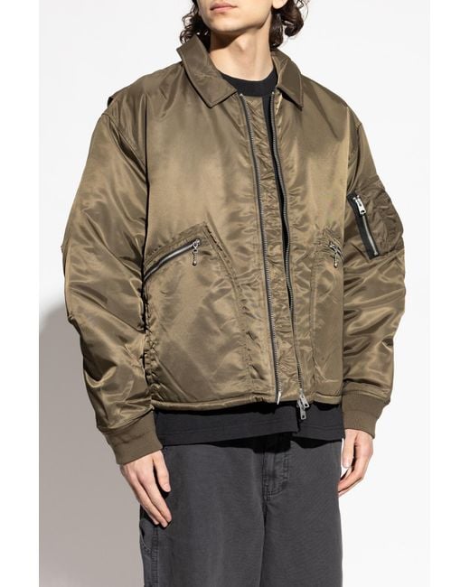 AllSaints Green 'Fallon' Rain Jacket for men