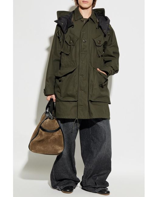 Maison Margiela Green Parka With A Detachable Hood for men