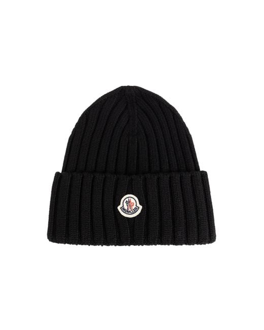Moncler Black Wool Beanie