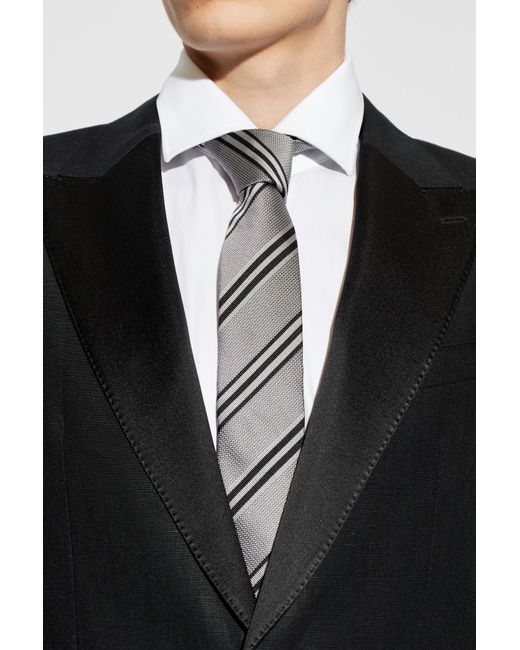 Dolce & Gabbana Gray Silk Tie for men
