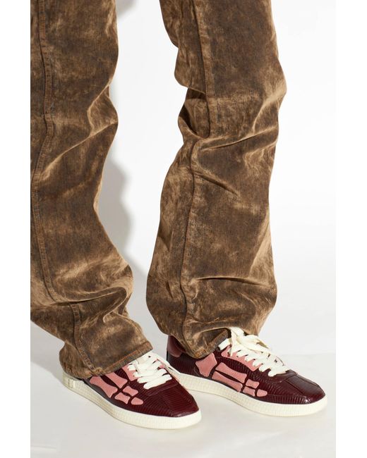 Amiri Red Sports Shoes 'Lizard Pacific Bones'