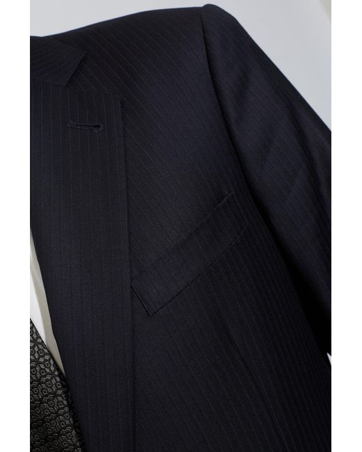 Giorgio Armani Blue Pinstriped Suit, for men