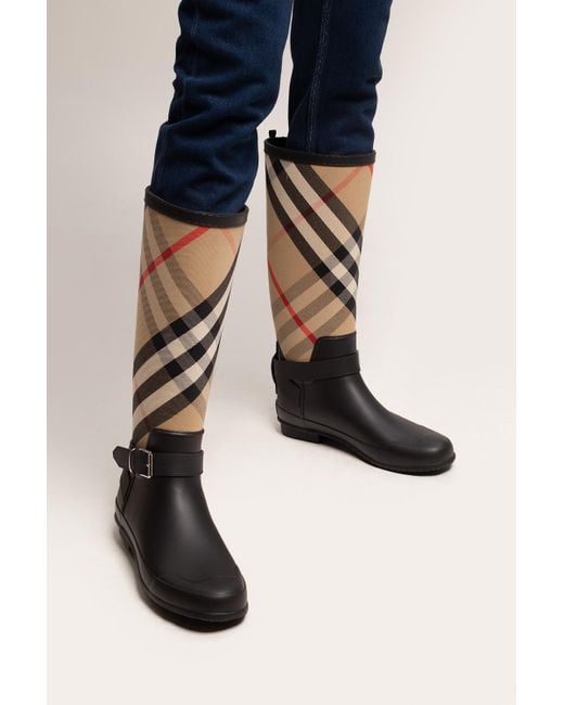 Burberry Natural 'house Check' Rain Boots