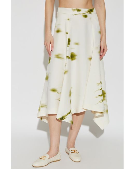 Ferragamo White Skirt With Print