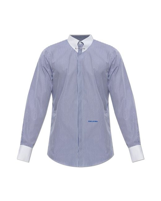 DSquared² Blue Striped Shirt for men