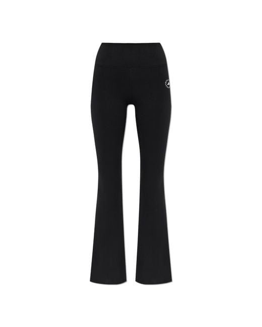 Adidas By Stella McCartney Black Training Leggings With Flared Legs