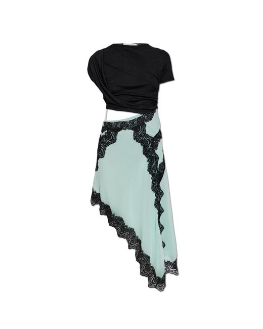 Christopher Esber Black 'Verve Twisted Tee Mini' Dress