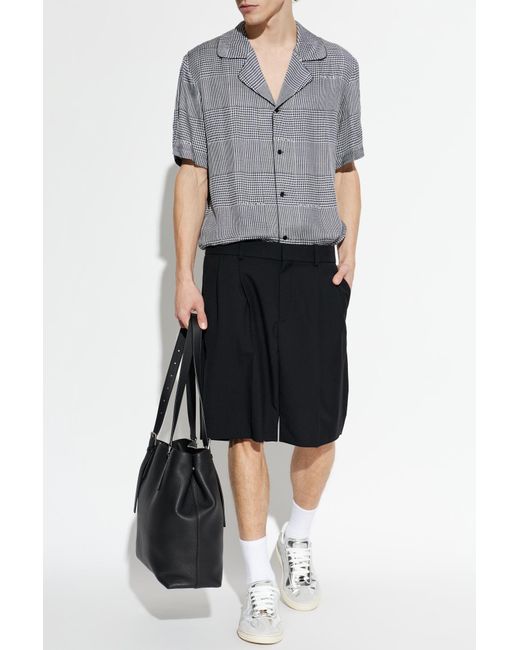 Balmain Black Wool Shorts for men
