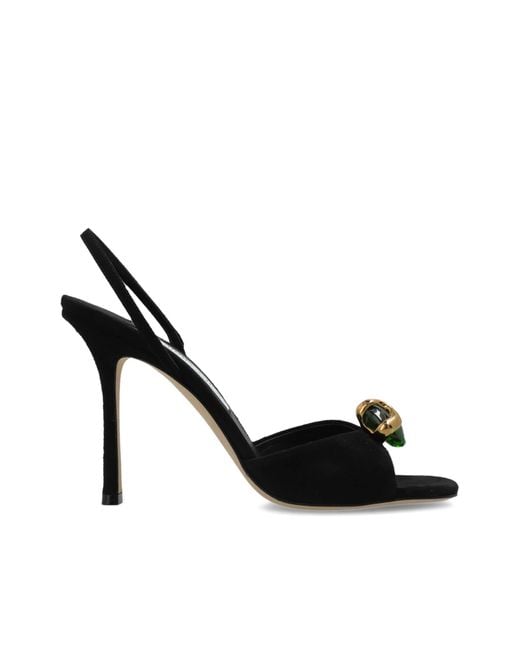 Jimmy Choo Black 'Emani 100' Heeled Sandals