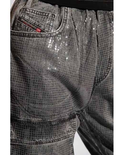 DIESEL Gray 'd-mirt-s' Cargo Jeans,