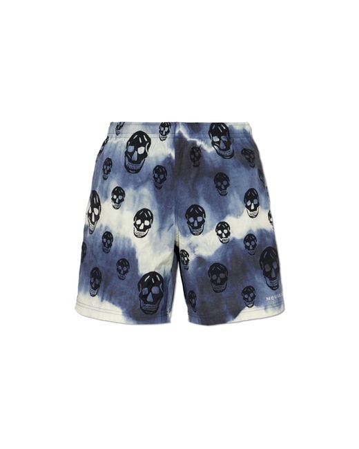 McQueen Blue Swim Shorts for men