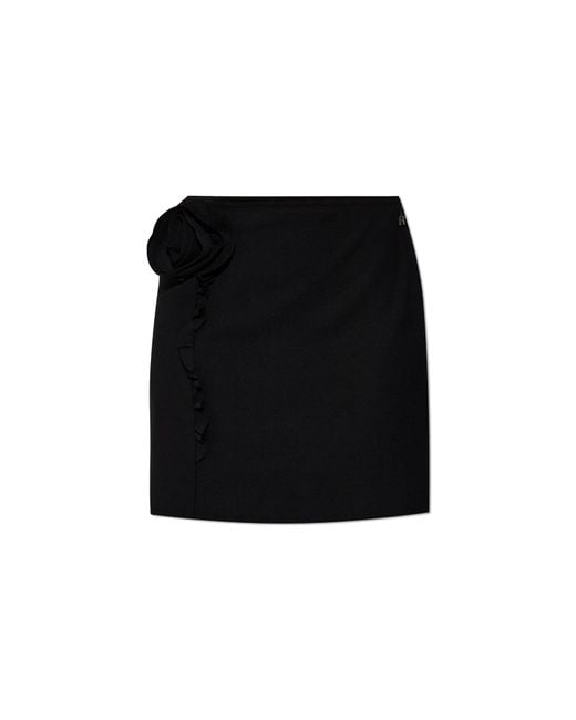 ROTATE BIRGER CHRISTENSEN Black Short Skirt With Appliqué