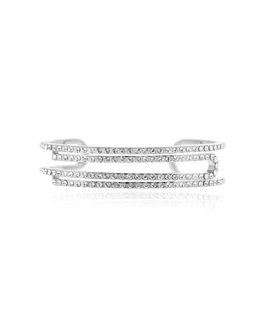 Off-White c/o Virgil Abloh White Brass Bracelet With Shimmering Crystals
