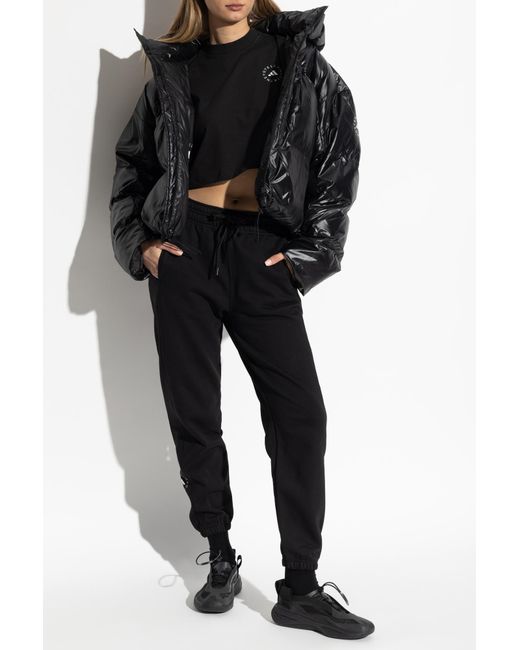 Adidas By Stella McCartney Black Padded Jacket With Logo