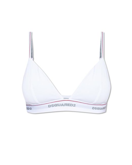 DSquared² White Bra With Logo