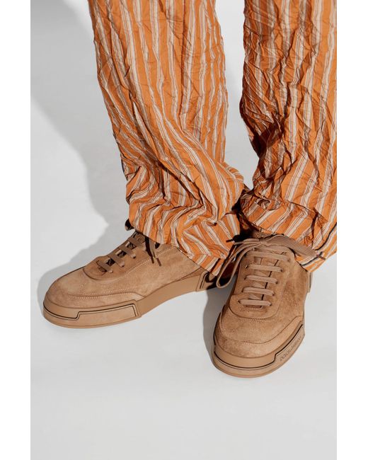 Dolce & Gabbana Brown Suede Sports Shoes for men