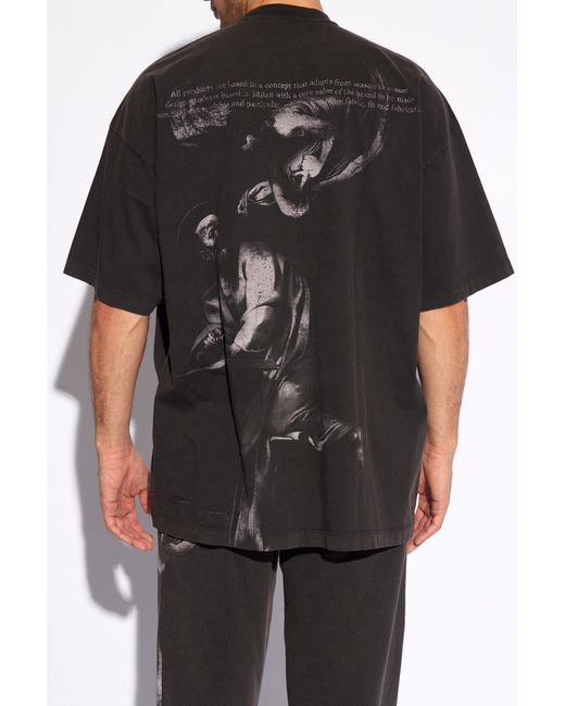Off-White c/o Virgil Abloh Black Oversize T-shirt, for men
