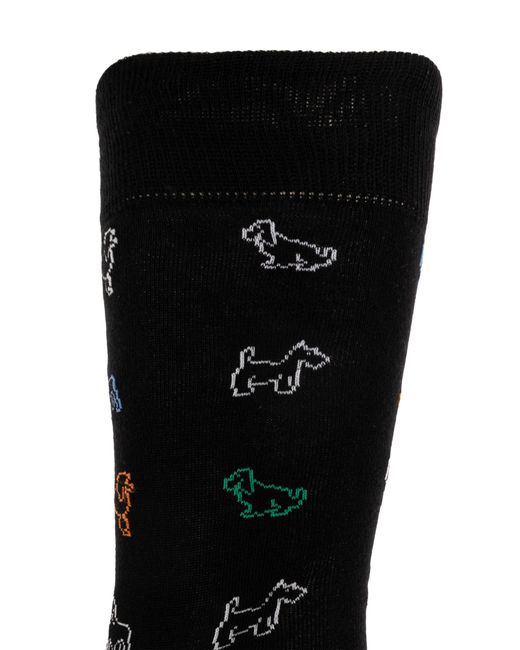 Paul Smith Black Socks With A Decorative Pattern for men