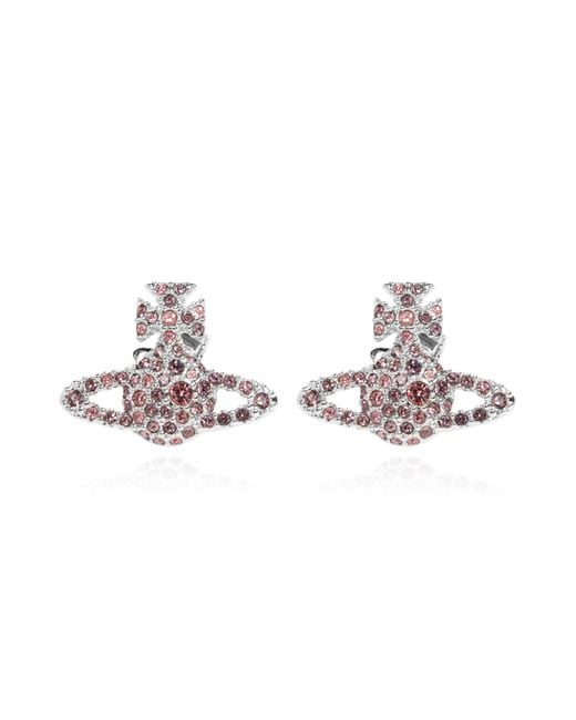 Vivienne Westwood Metallic 'Grace Bas Relief Stud' Earrings