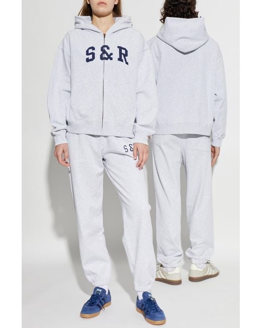 Sporty & Rich White Cotton Tracksuits With Logo