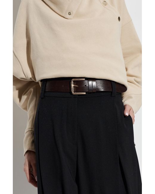 Max Mara Black 'Angizia' Leather Belt