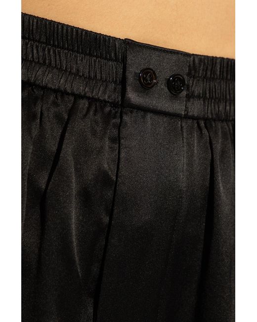 Alexander Wang Black Silk Shorts,