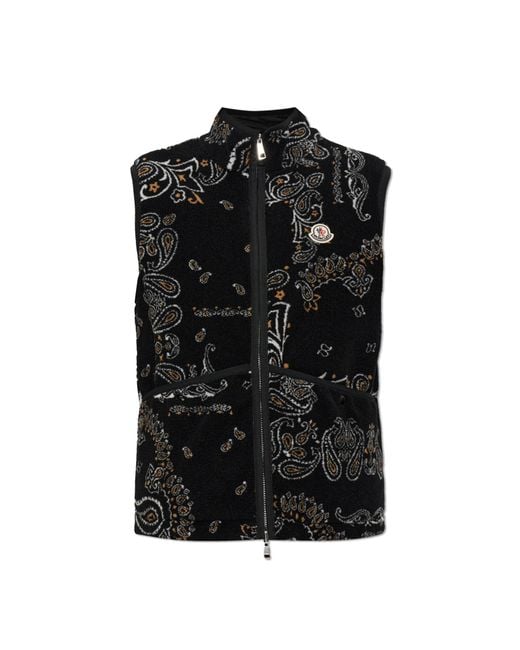 Moncler Black Reversible Down Vest for men