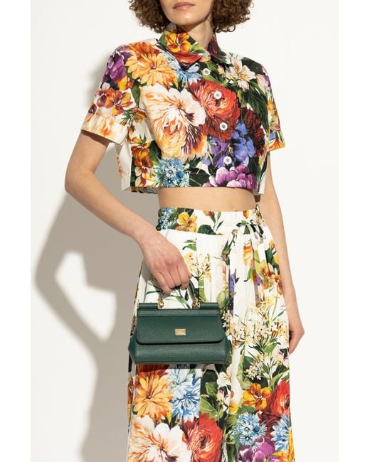 Dolce & Gabbana Green Handbag "Sicily Small"