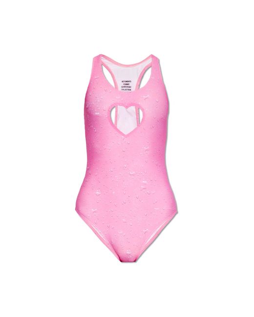 Vetements Pink One-Piece Swimsuit