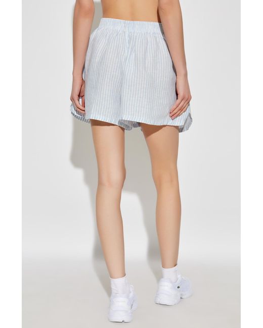 Lacoste Blue Linen Shorts