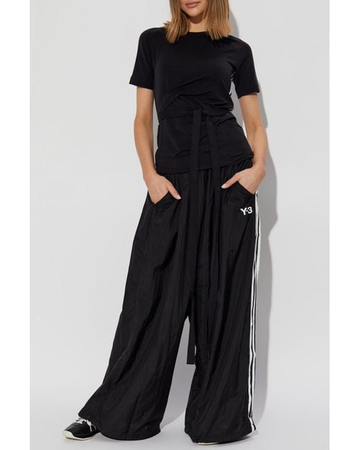 Y-3 Black T-Shirt With Drawstrings