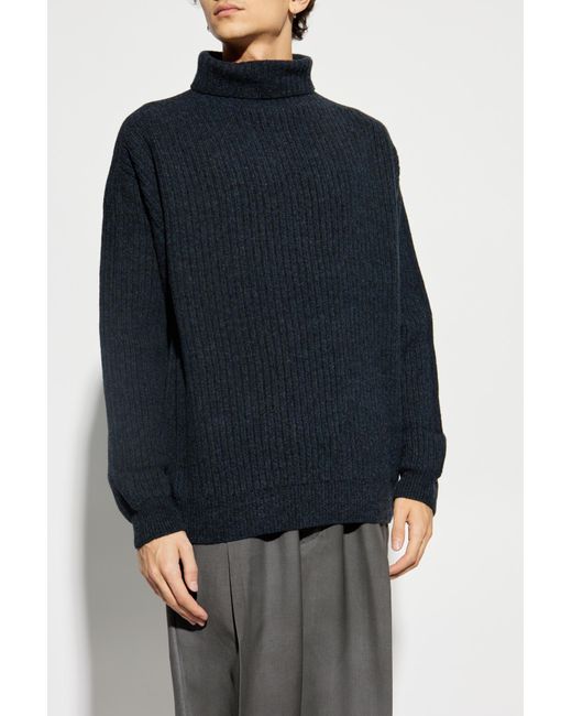 Lemaire Blue Wool Turtleneck, for men