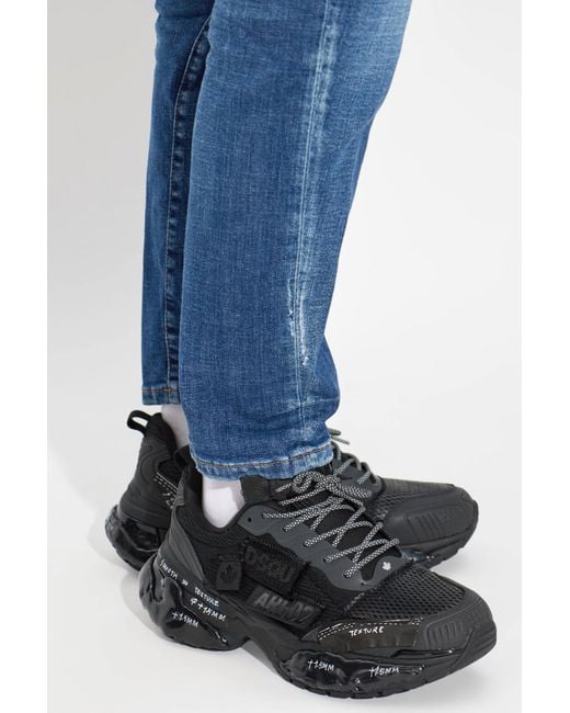 DSquared² Black 'Faster' Sports Shoes for men