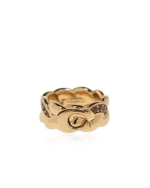 COACH Metallic Brass Ring